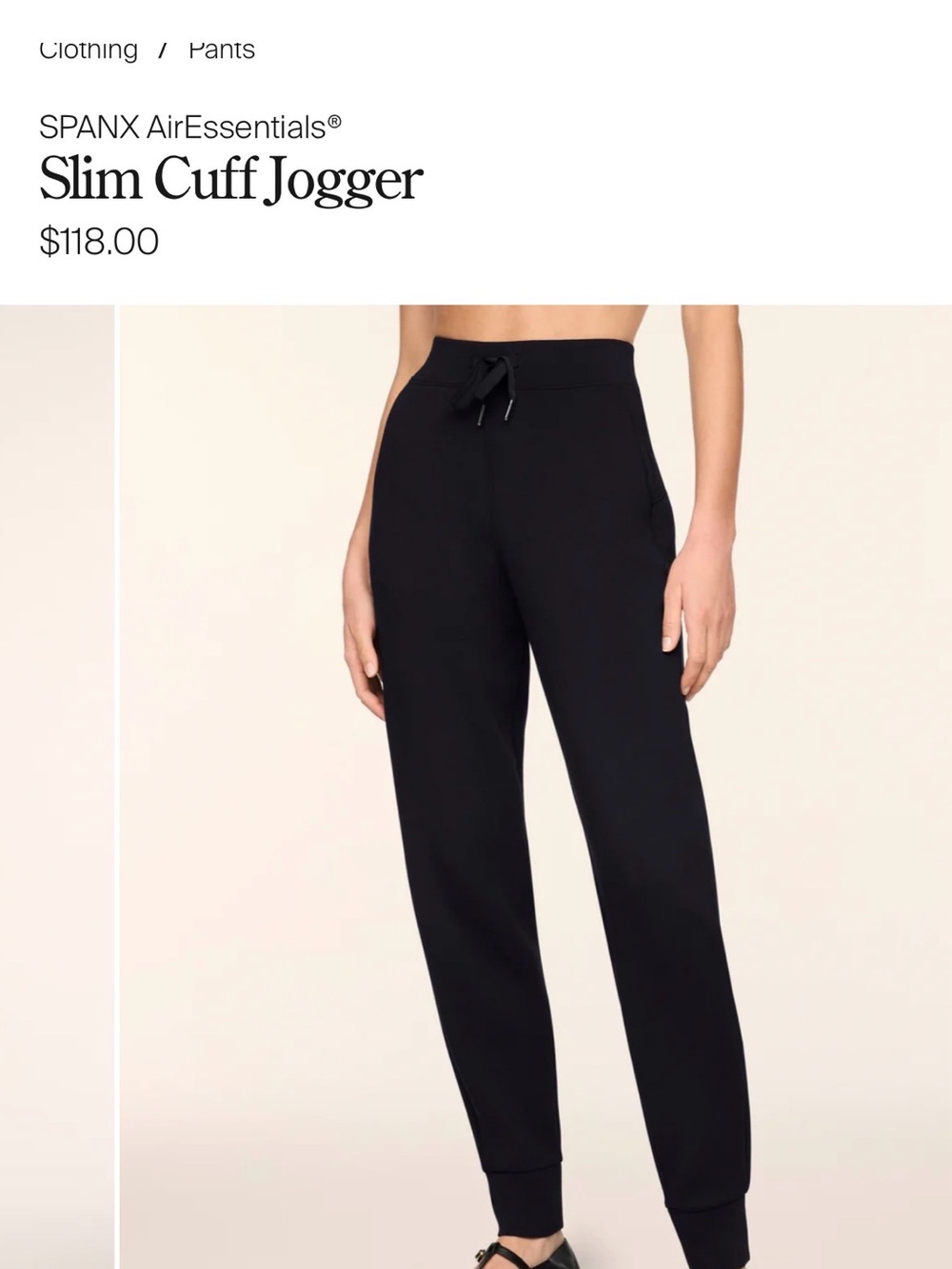 SPANX Slim Cuff Jogger - Black